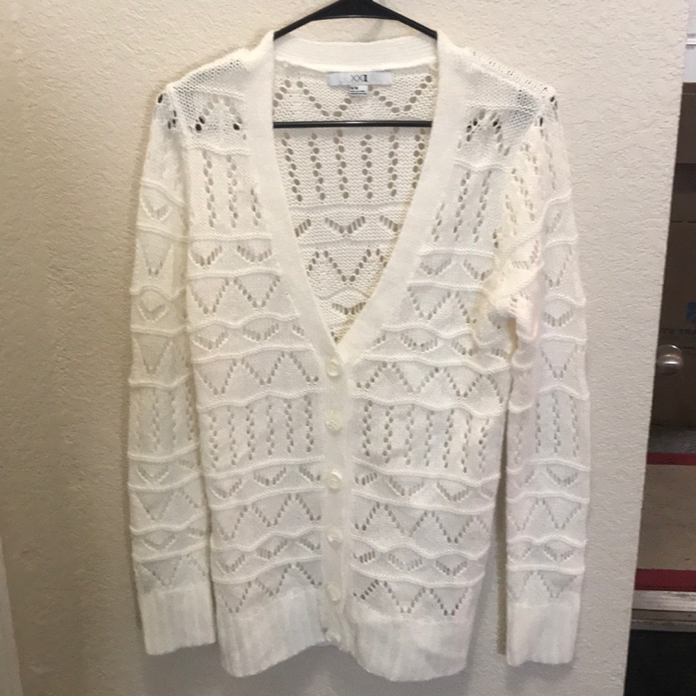 Forever 21 Cream Knit Cardigan